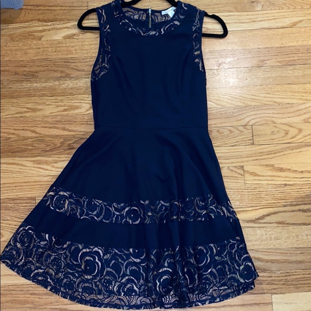 Navy Lace Dress Franchesscas